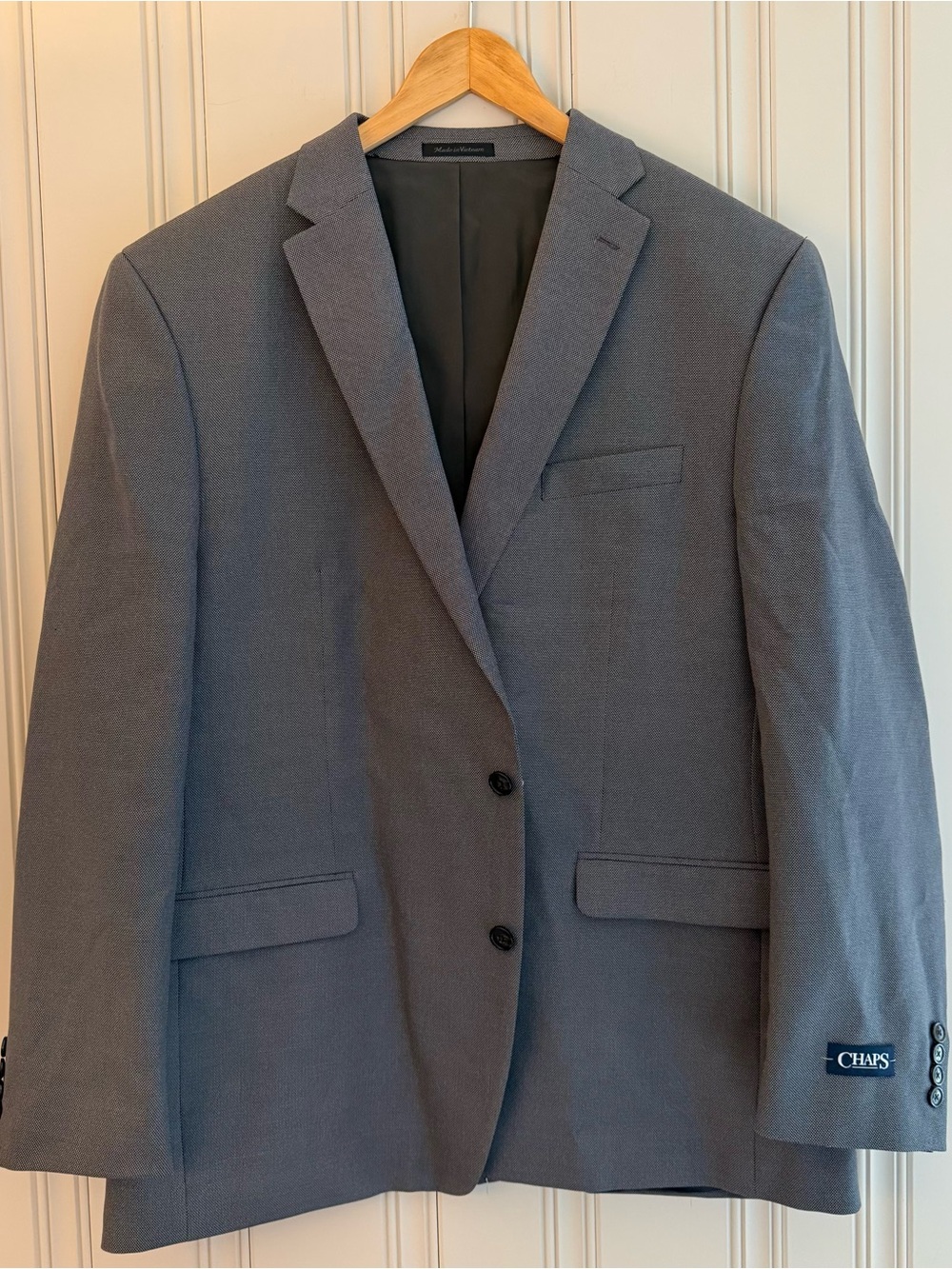 Chaps Men's Gray Notch-Lapel Sport Coat